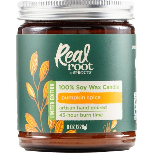 Real Root Pumpkin Spice Soy Candle