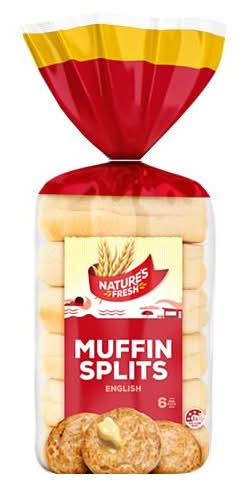 Natures Fresh Muffin Splits 390g 6pk English