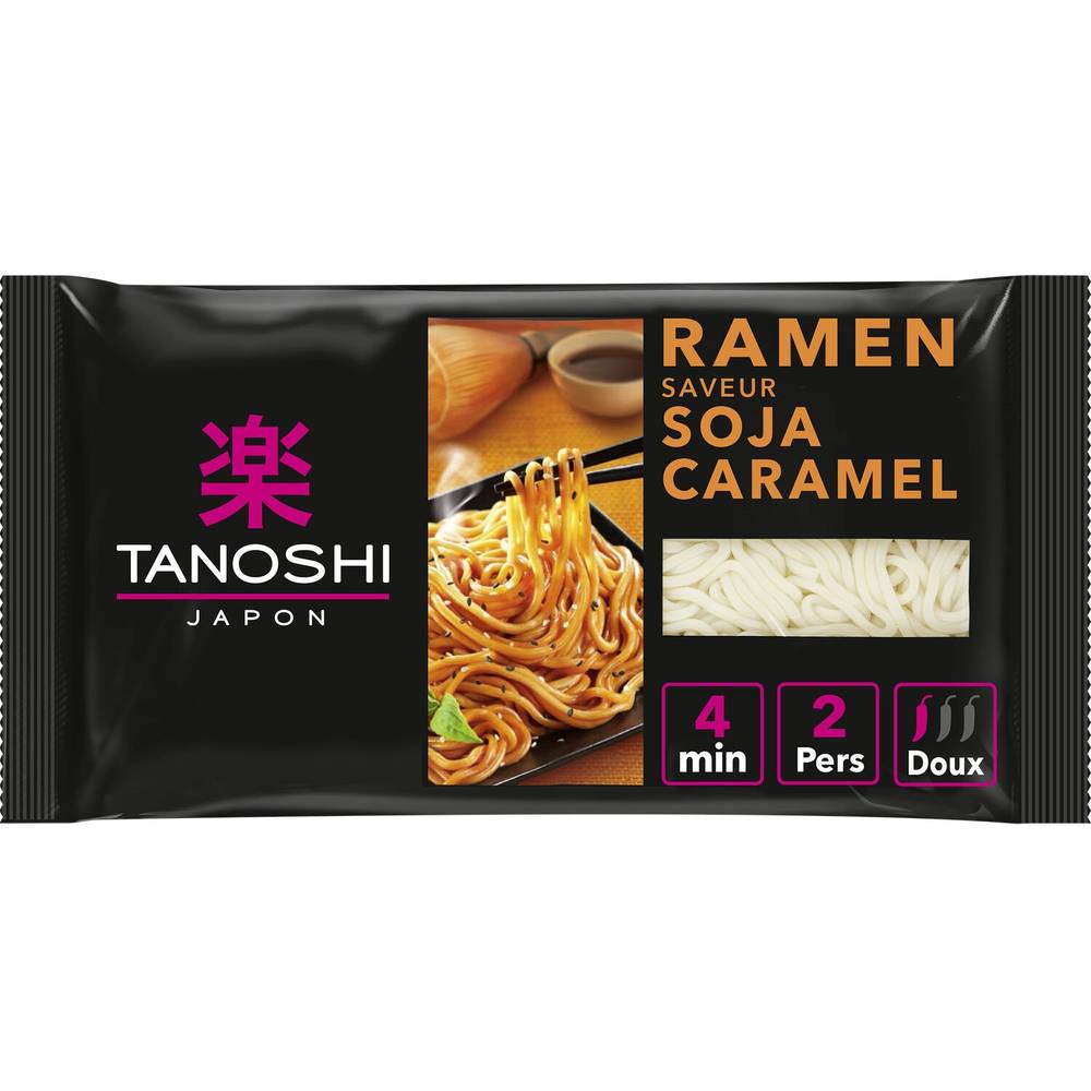 Nouilles japonaises soja caramel TANOSHI - le paquet de 360 g