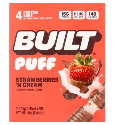 Built Puff Protein Bars, Strawberries 'N Cream (4 x 5.64 oz)