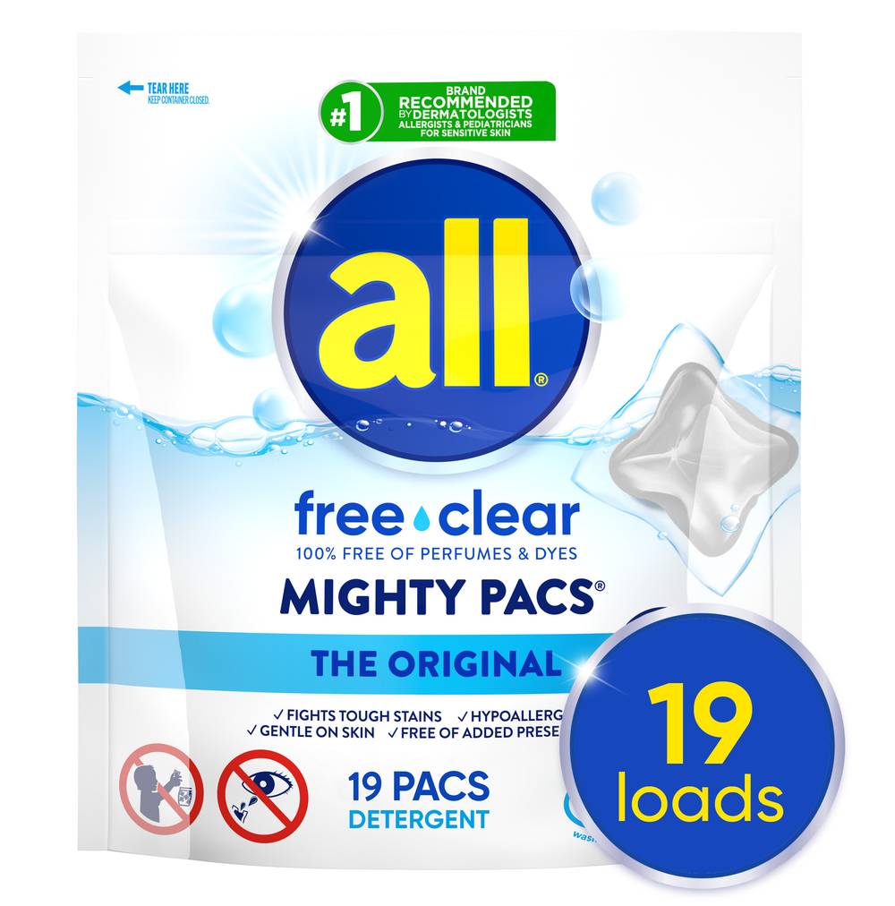 All Stainlifters Free Clear 100% Free Of Perfumes & Dyes Detergent (12.6 oz, 19 ct)