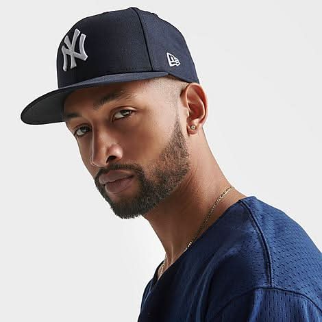 New Era New York Yankees Mlb Navy 59Fifty Fitted Hat (7 3/8)