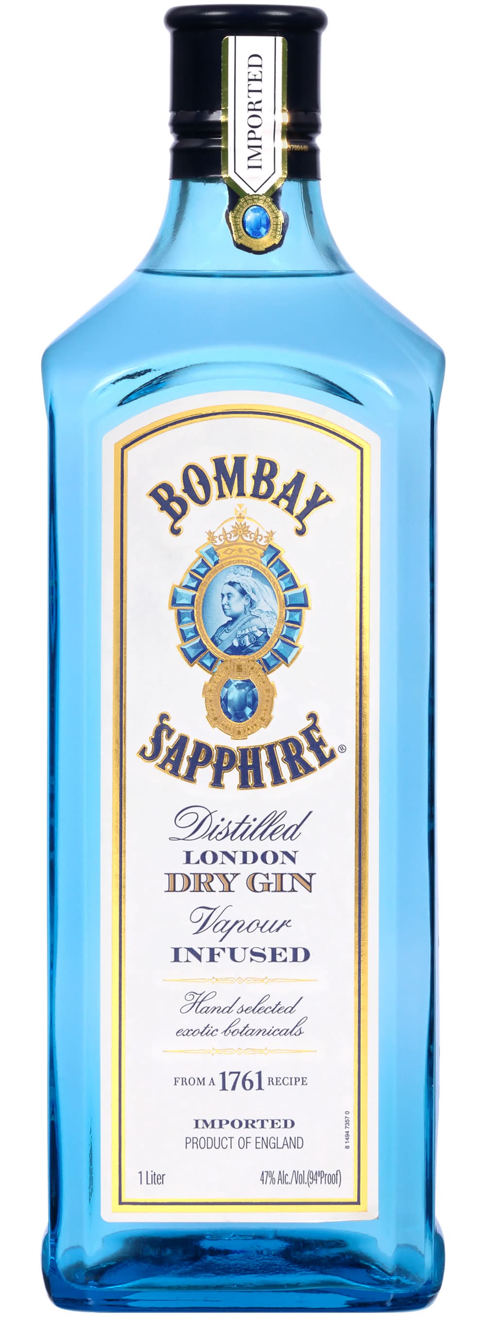 Bombay Sapphire Vapour Infused Distilled London Dry Gin (1 L)