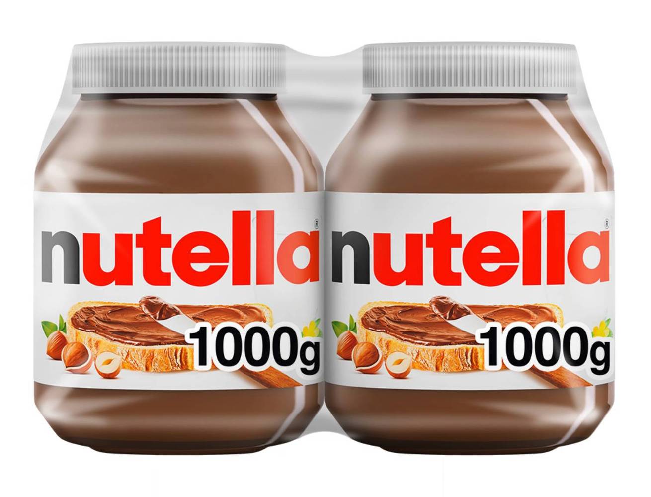 Nutella - Pâte À Tartiner Aux Noisettes Avec Du Cacao, 2 × 1 Kg / Nutella Hazelnut Spread With Cocoa, 2 × 1 Kg