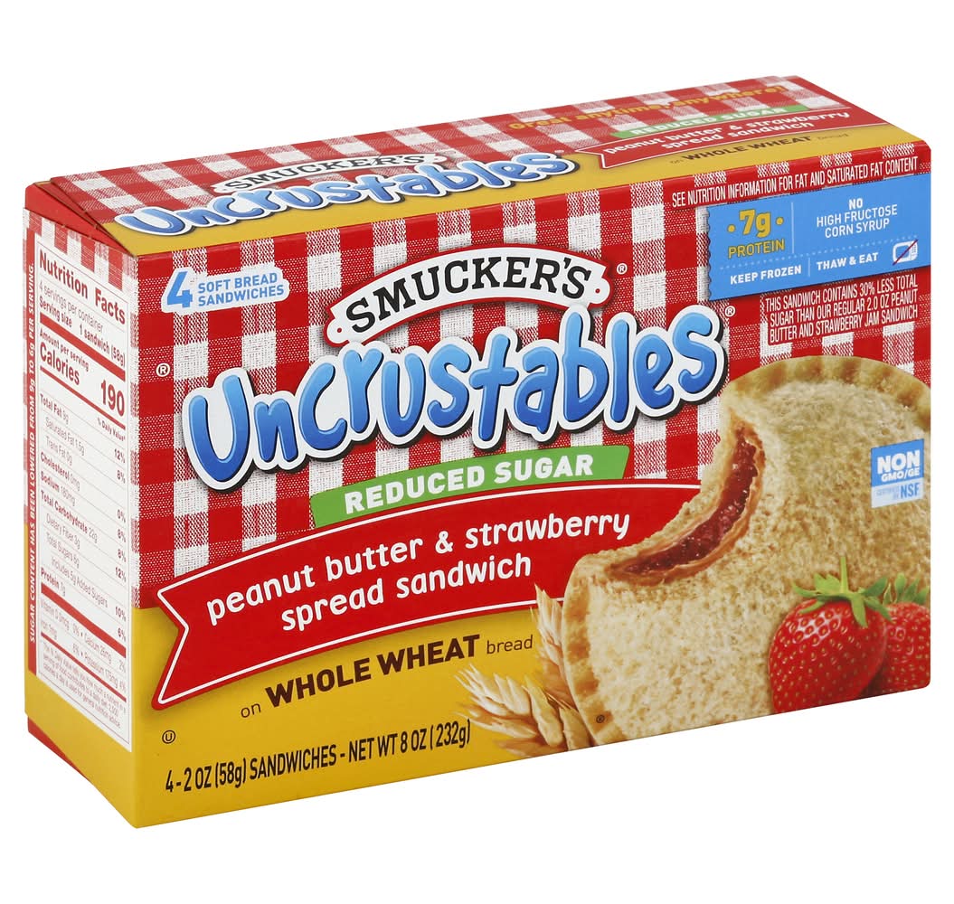 Smucker's Uncrustables Peanut Butter & Strawberry Sandwich (8 oz)