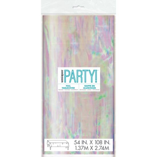 Unique mantel iridescente party (1 pieza)
