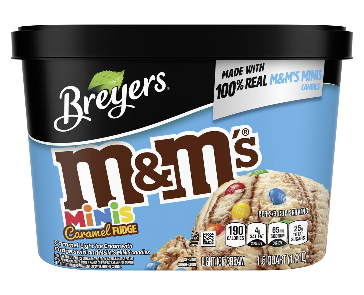 Breyers M&M's Minis Light Caramel Fudge Ice Cream (1.5 qt)