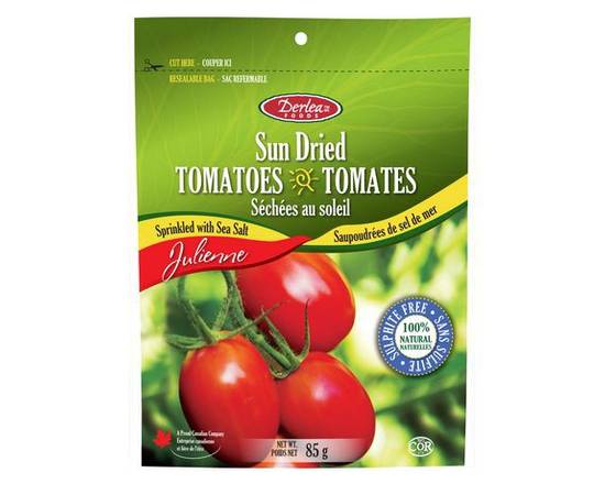 Derlea Foods · Juliennes de tomates séchées au soleil - Julienne sun dried tomatoes (85 g)