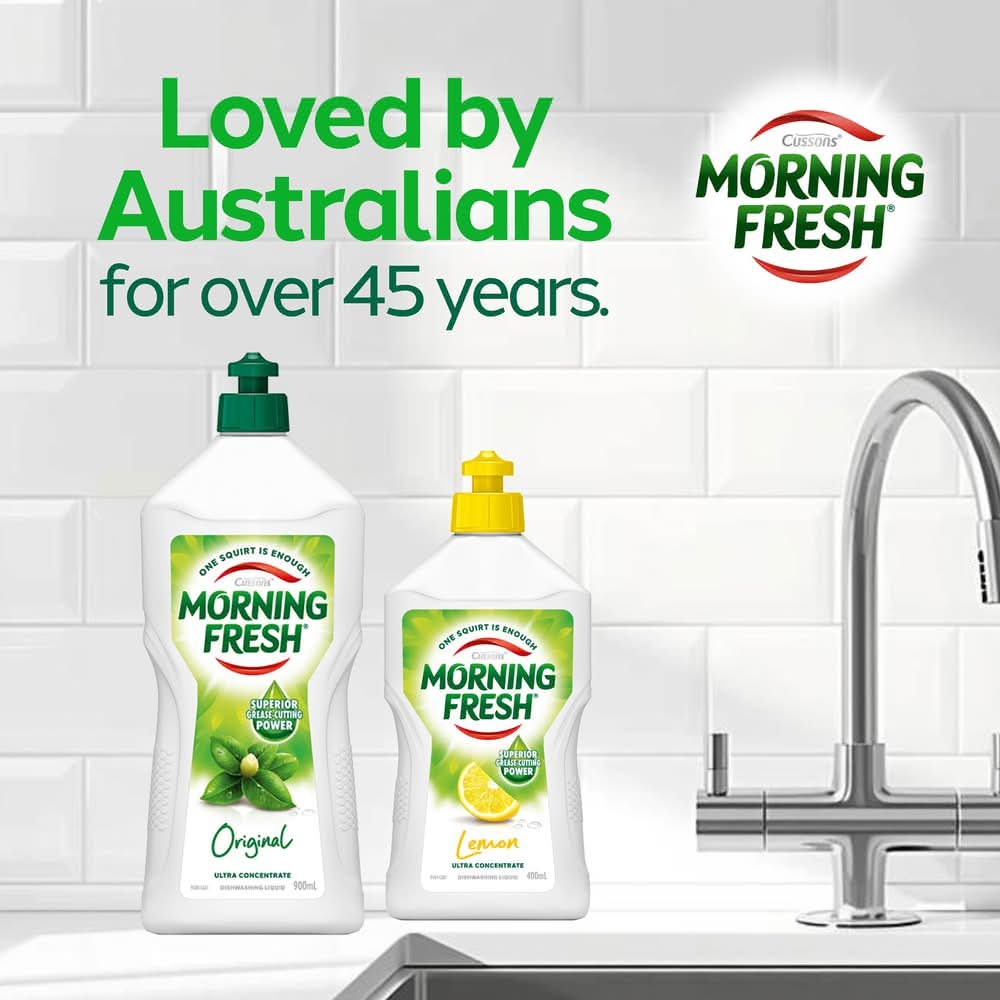 Morning Fresh Ultra Concentrate Dishwashing Liquid, Lemon (400mL)