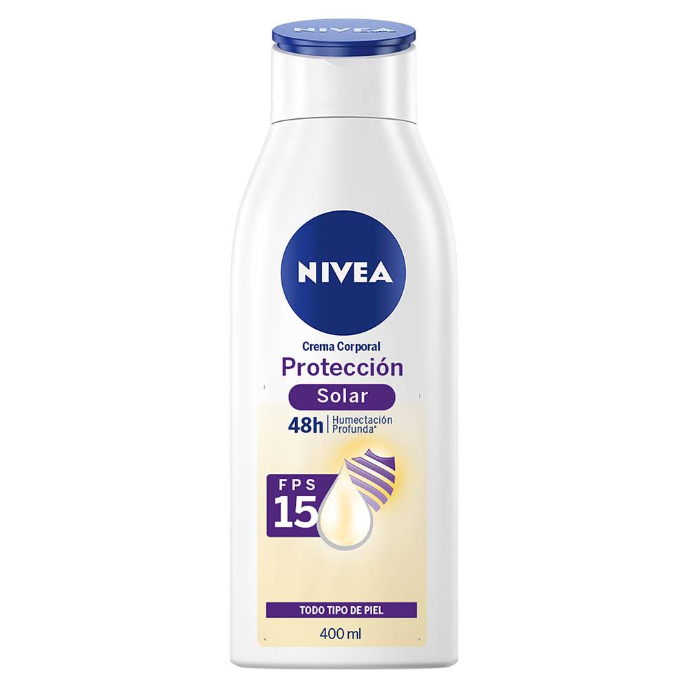 Nivea crema corporal protección solar fps 15 (botella 400 ml)