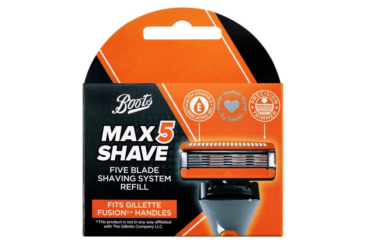 Boots Max Shave 5 Blade Universal Refill 4 Pack