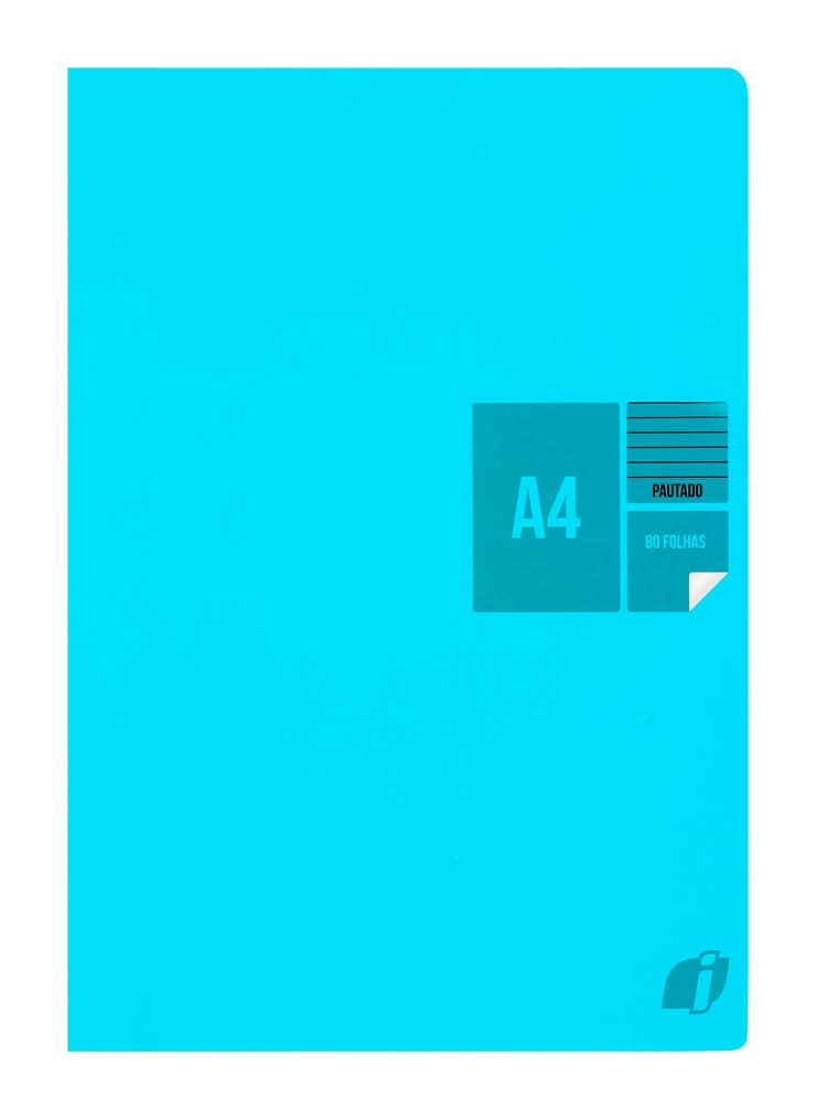 PorSi - Caderno agrafado A4 Pautado, 80 folhas