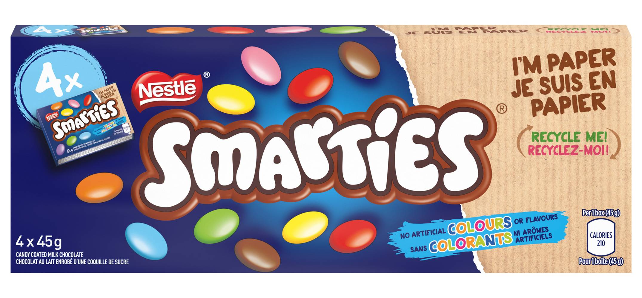 Smarties Multipack Candy Coated Chocolates (4 x 45 g)