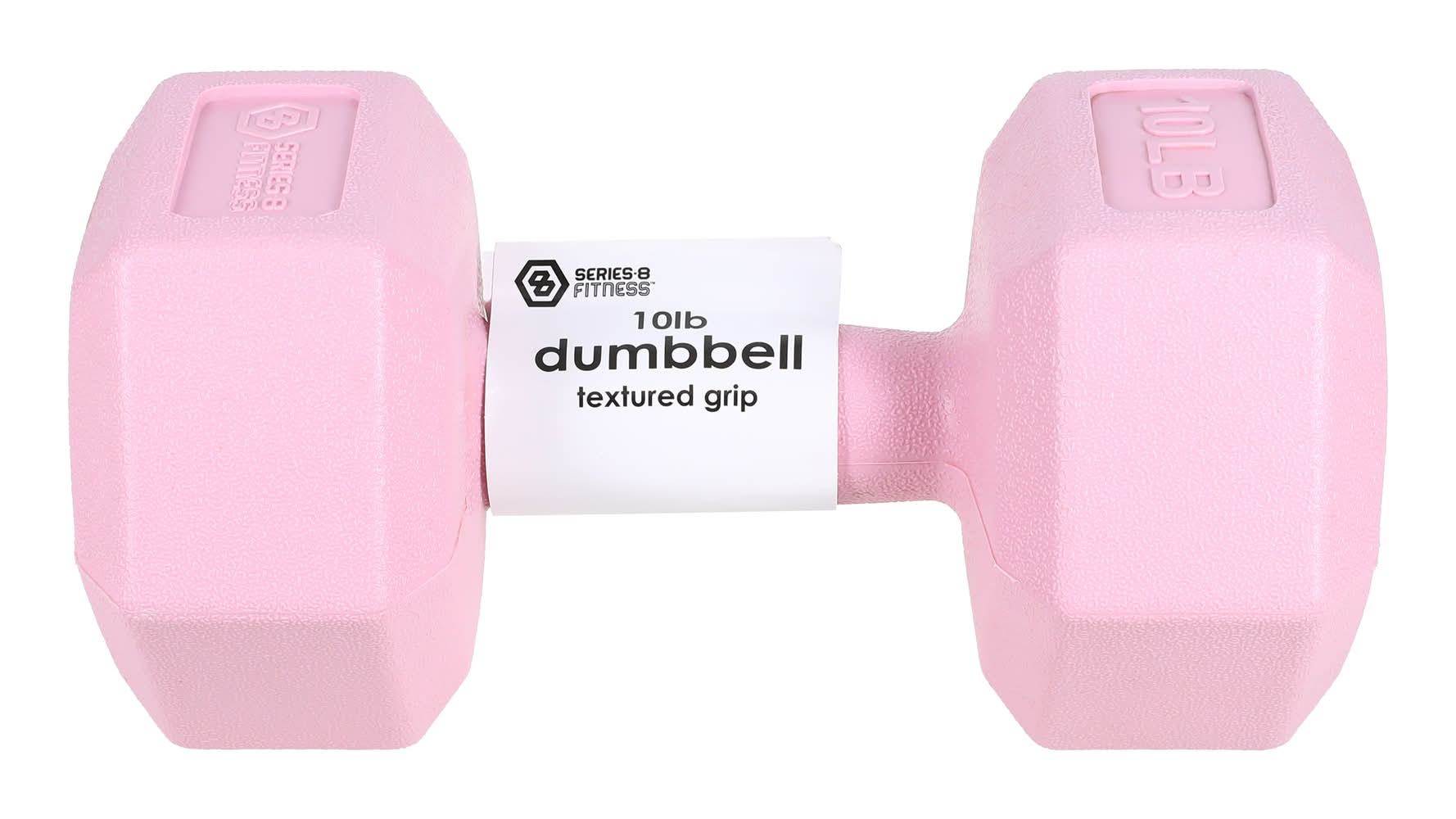 Series-8 Fitness™ Textured Grip Dumbbell 10lbs Pink