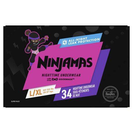 Ninjamas Nighttime Bedwetting Underwear For Girls (34 units), Delivery  Near You