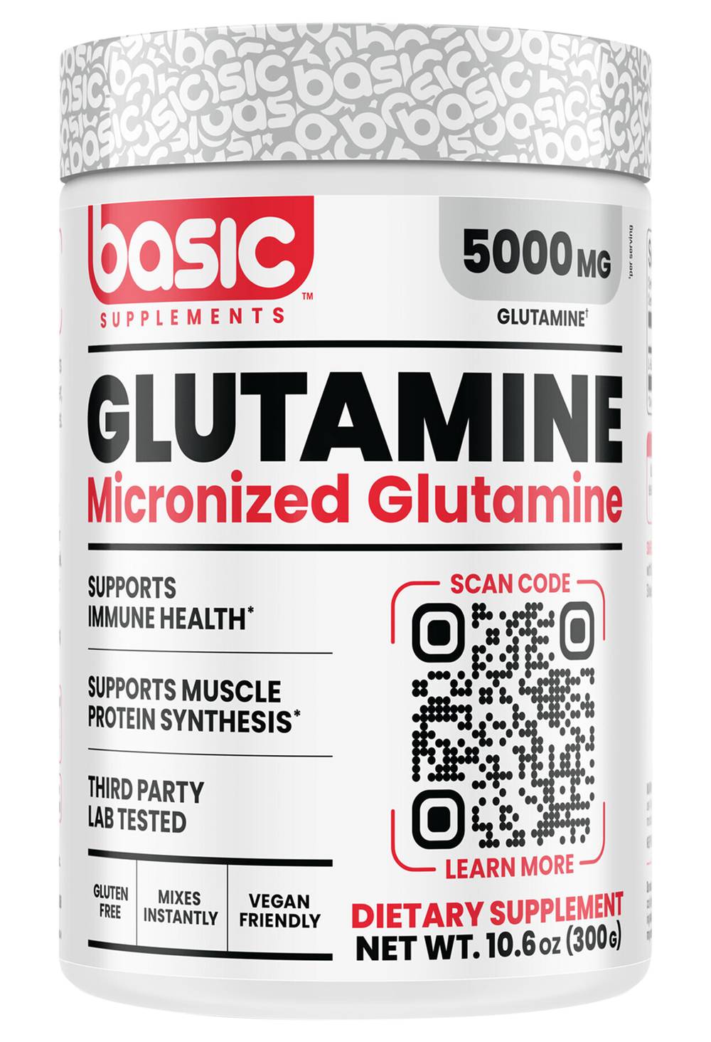 Basic Micronized Glutamine Dietary Supplement (10.6 oz)