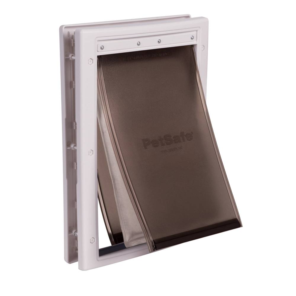 PetSafe 10-1/2-in x 15-in White Plastic Medium Dog/Cat Door for Entry Door | PPA00-10985