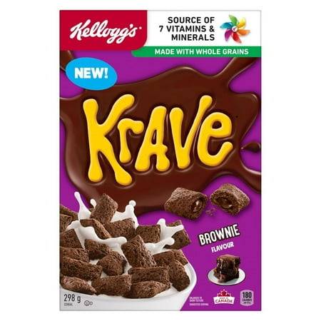 Krave Cereal Made With Whole Grains For Kids, Brownie (298 g)