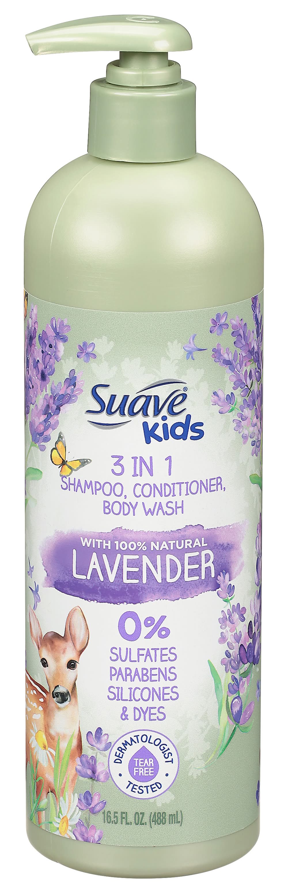 Suave Kids 3 in 1 Lavender Shampoo Conditioner Body Wash (16.5 fl oz)