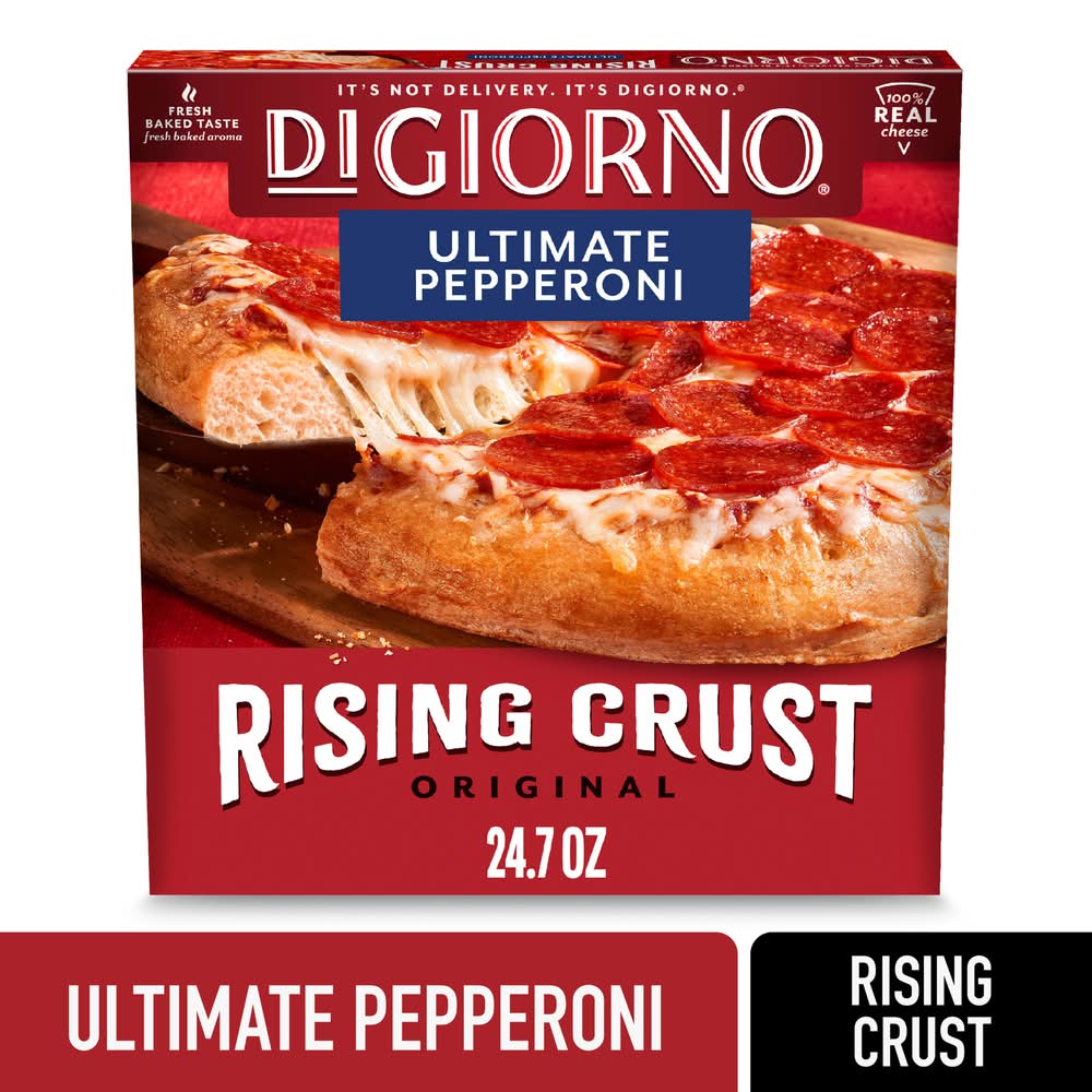 DiGiorno Original Rising Crust Pizza, Ultimate Pepperoni (24.7 oz)