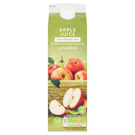 Sainsbury's 100% Pressed Apple Juice,  Not From Concentrate 1L
