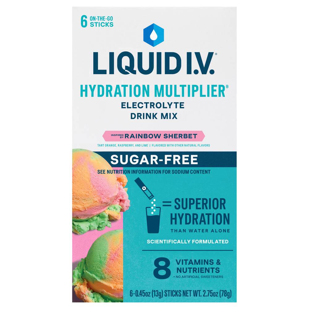 Liquid I.V. Hydration Multiplier Electrolyte Drink Mix packs (0.45 oz, 6 ct)