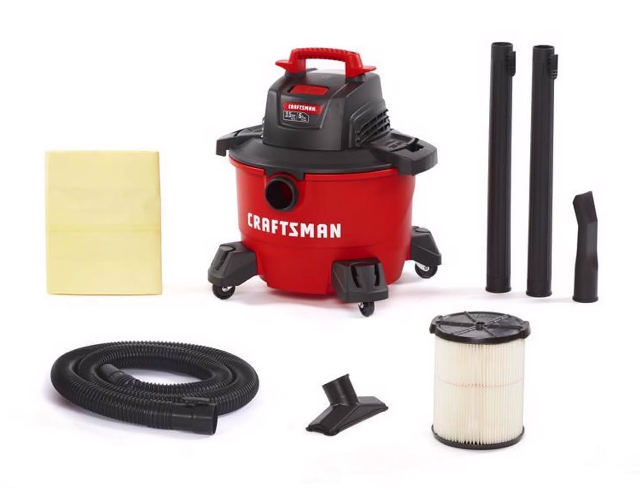 CRAFTSMAN 6 Gal. Corded Wet/Dry Vacuum 7.5 Amps 120 V 3.5 Hp