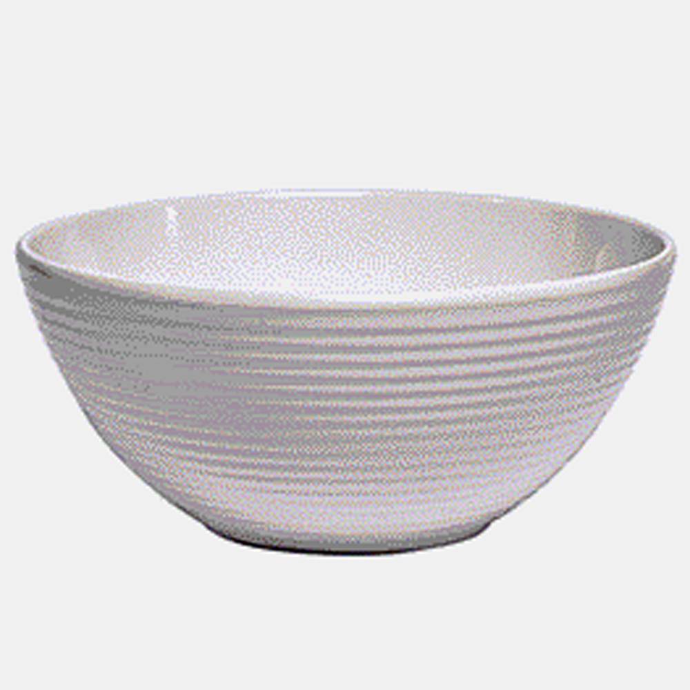 10.5" White Mela-Ware Plate w/Swirl Brim