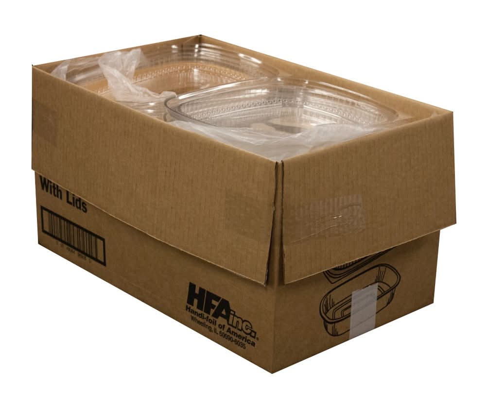 Gourmet-To-Go Foil Pan With Lid, L, Black-Gold