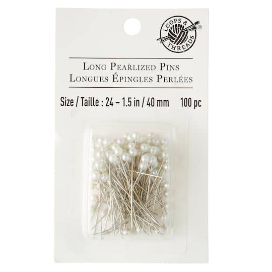 Loops & Threads Long Pearlized Pins