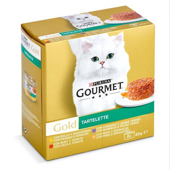 Alimento para gatos tartalette Gourmet caja 8 x 85 g