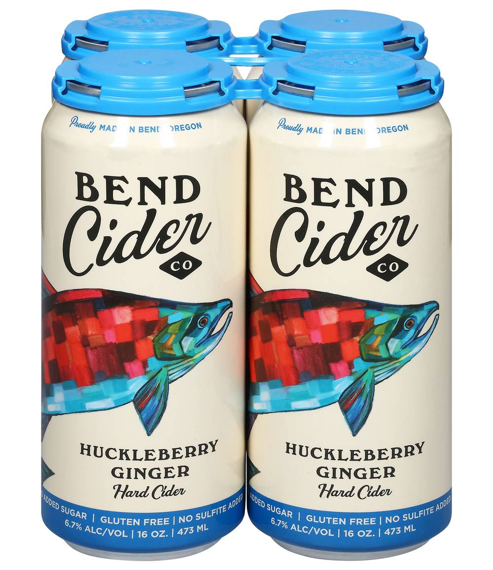 Albertsons Hard Cider, Huckleberry Ginger (4 x 16 oz)
