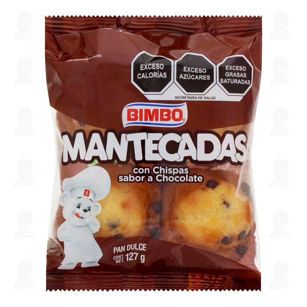 Bimbo · Mantecadas con chispas sabor a chocolate (127 g)