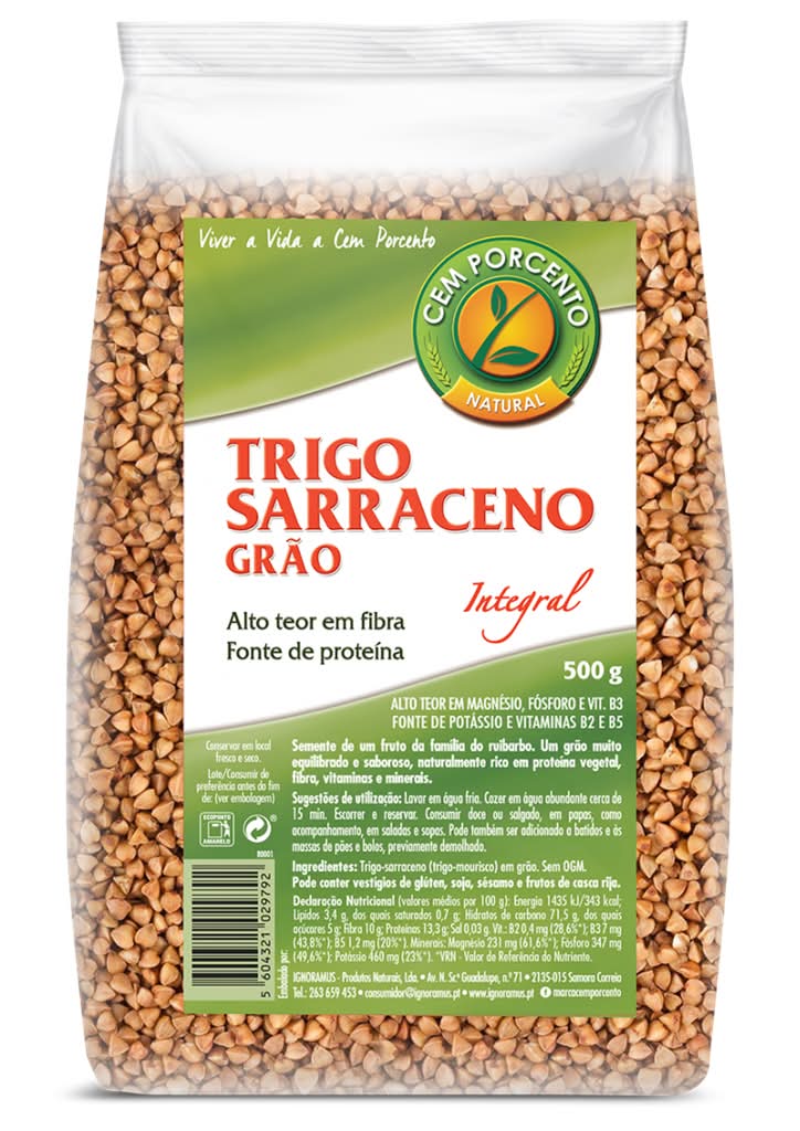 Cemporcento - Trigo sarraceno em grão, 500g