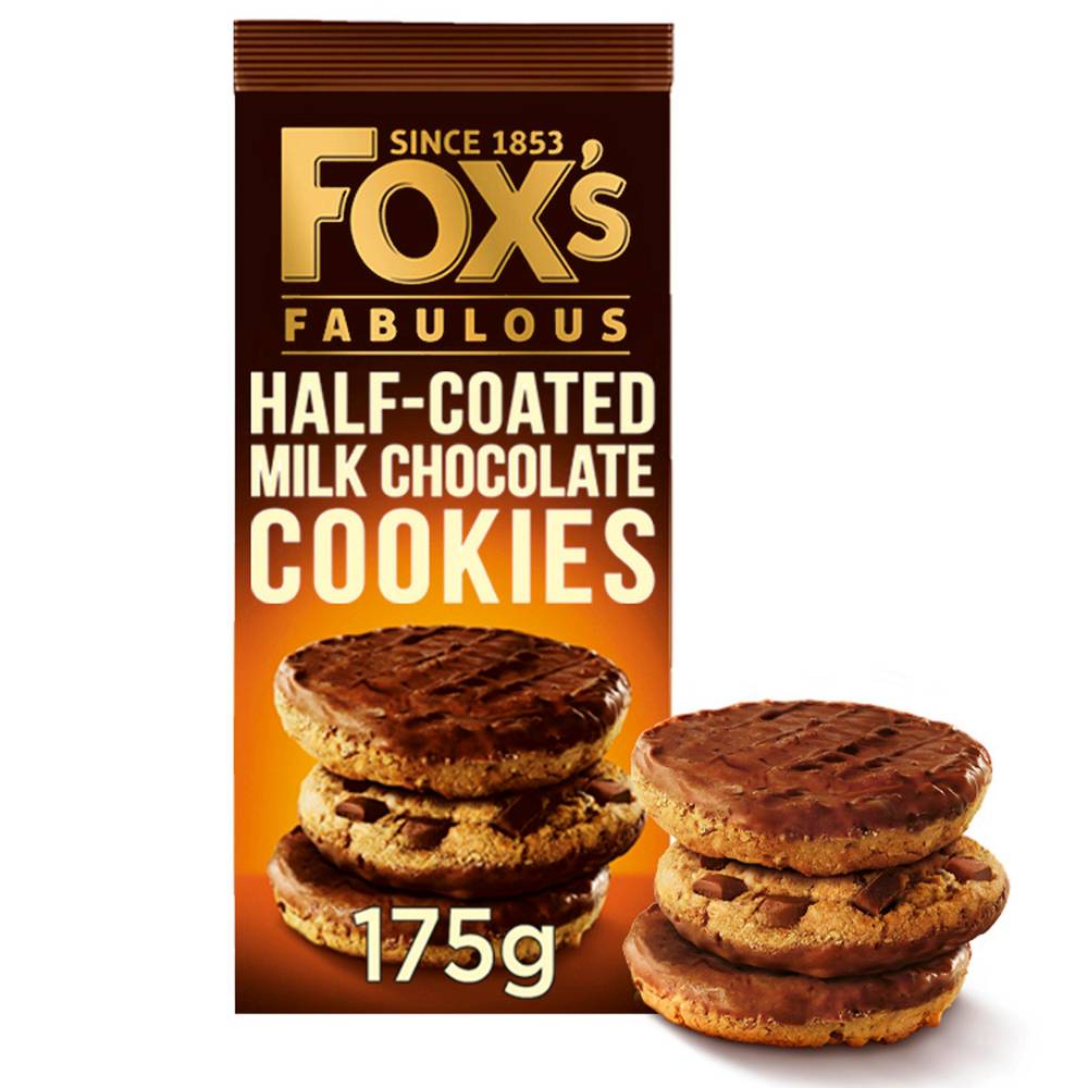 Fox's Chunkie Half Coated Chocolate Cookies 175g