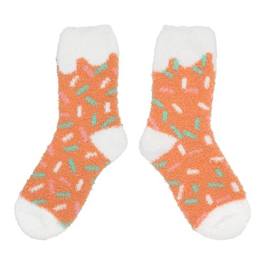 Creatology Sprinkles Fuzzy Socks, Orange