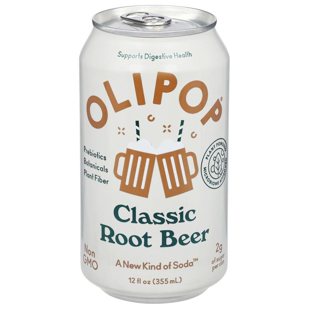 Olipop Classic Root Beer Sparkling Tonic (12 fl oz)