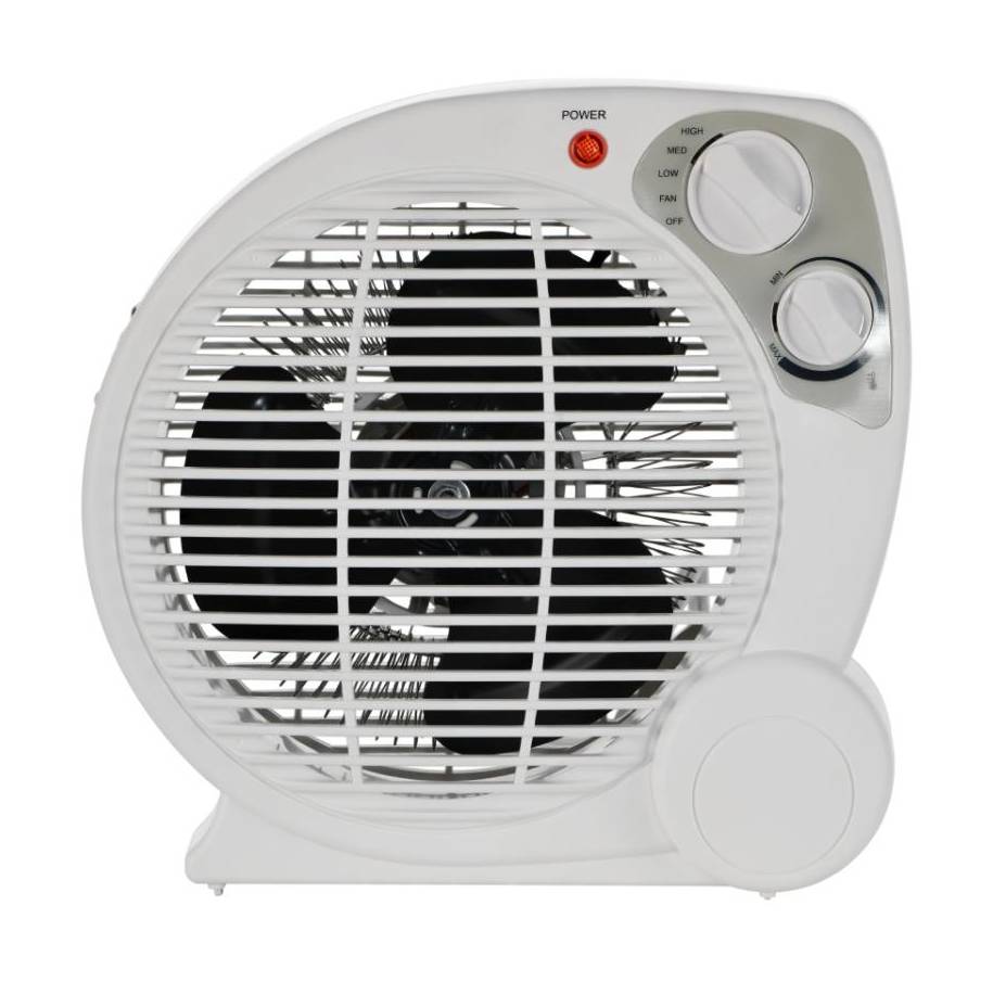 Calefactor eléctrico termoventilador portátil 10 m2 blanco de sobremesa