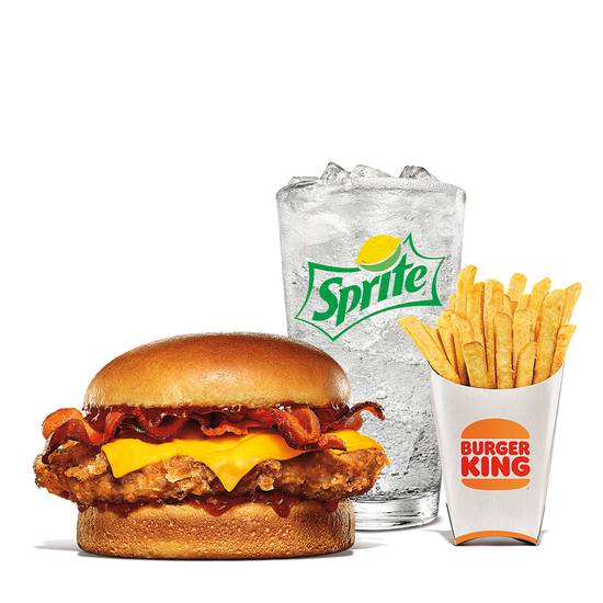 BBQ Bacon and Cheese Royal Crispy Chicken Sandwich Meal