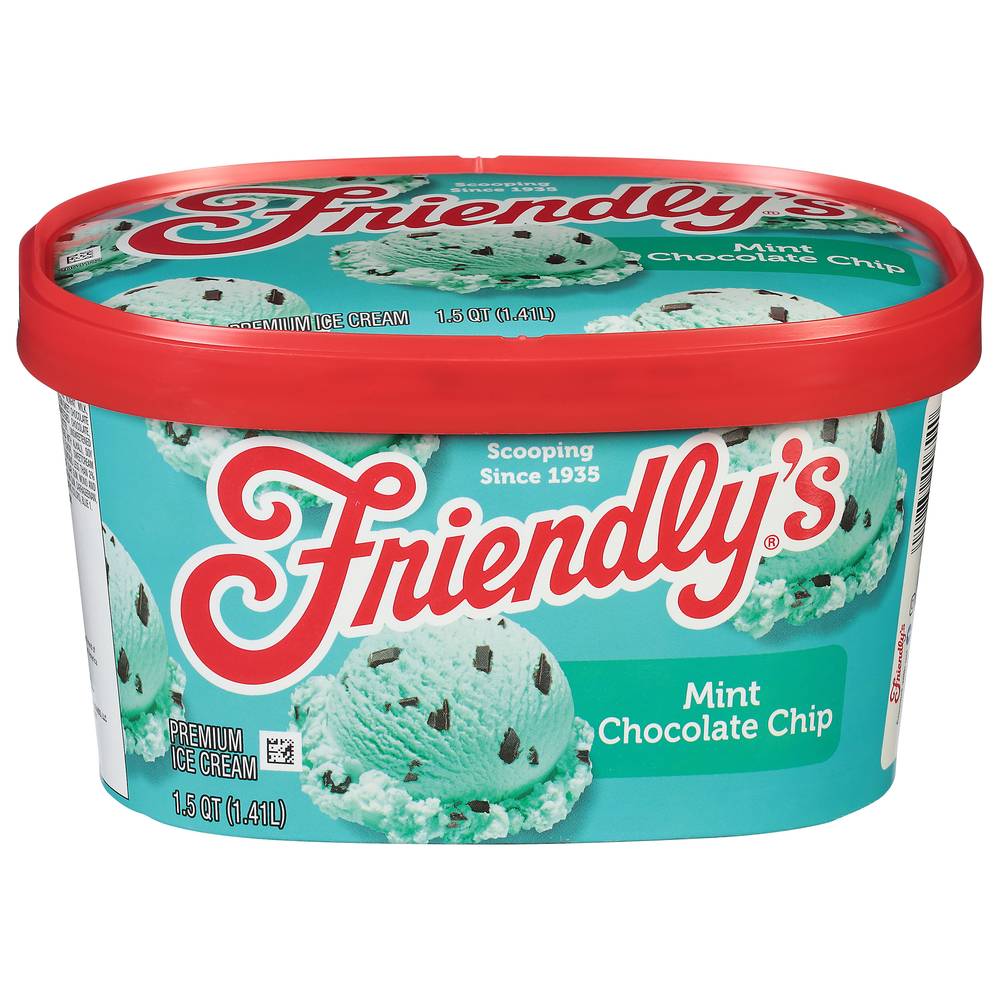 Friendly's Mint Chocolate Chip Premium Ice Cream