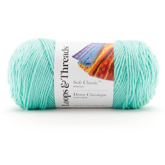 Loops & Threads Soft Classic Solid Yarn, 354 yd, Mint (7 oz)