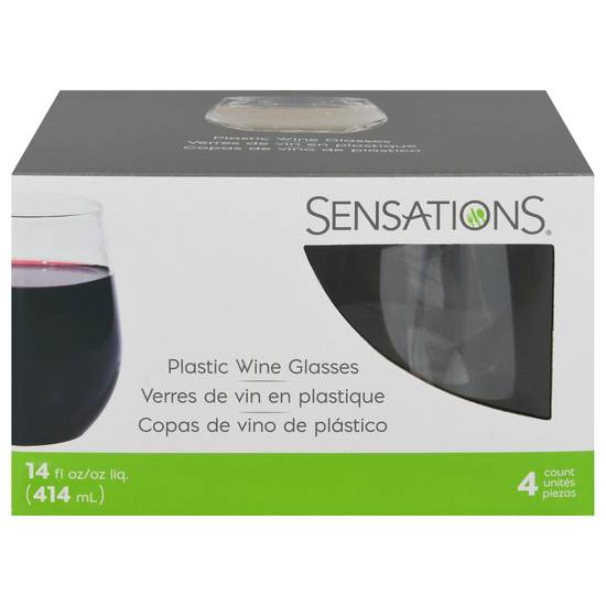 Sensations Plastic Wine Glasses (4 ct)