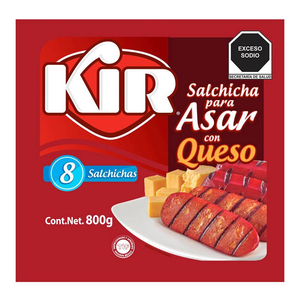 KIR · Salchicha para asar con queso (800 g)