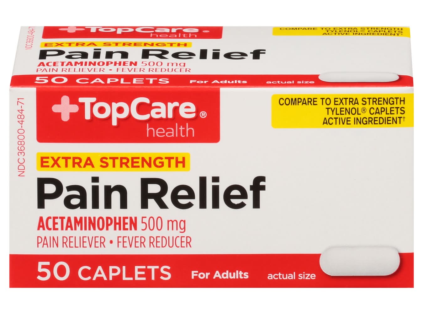 TopCare Extra Strength Pain Relief Acetaminophen 500 mg (50 ct)