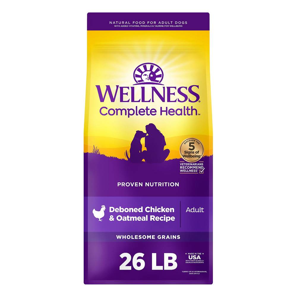 Wellness Complete Health Adult Dog Food (chicken -oatmeal)