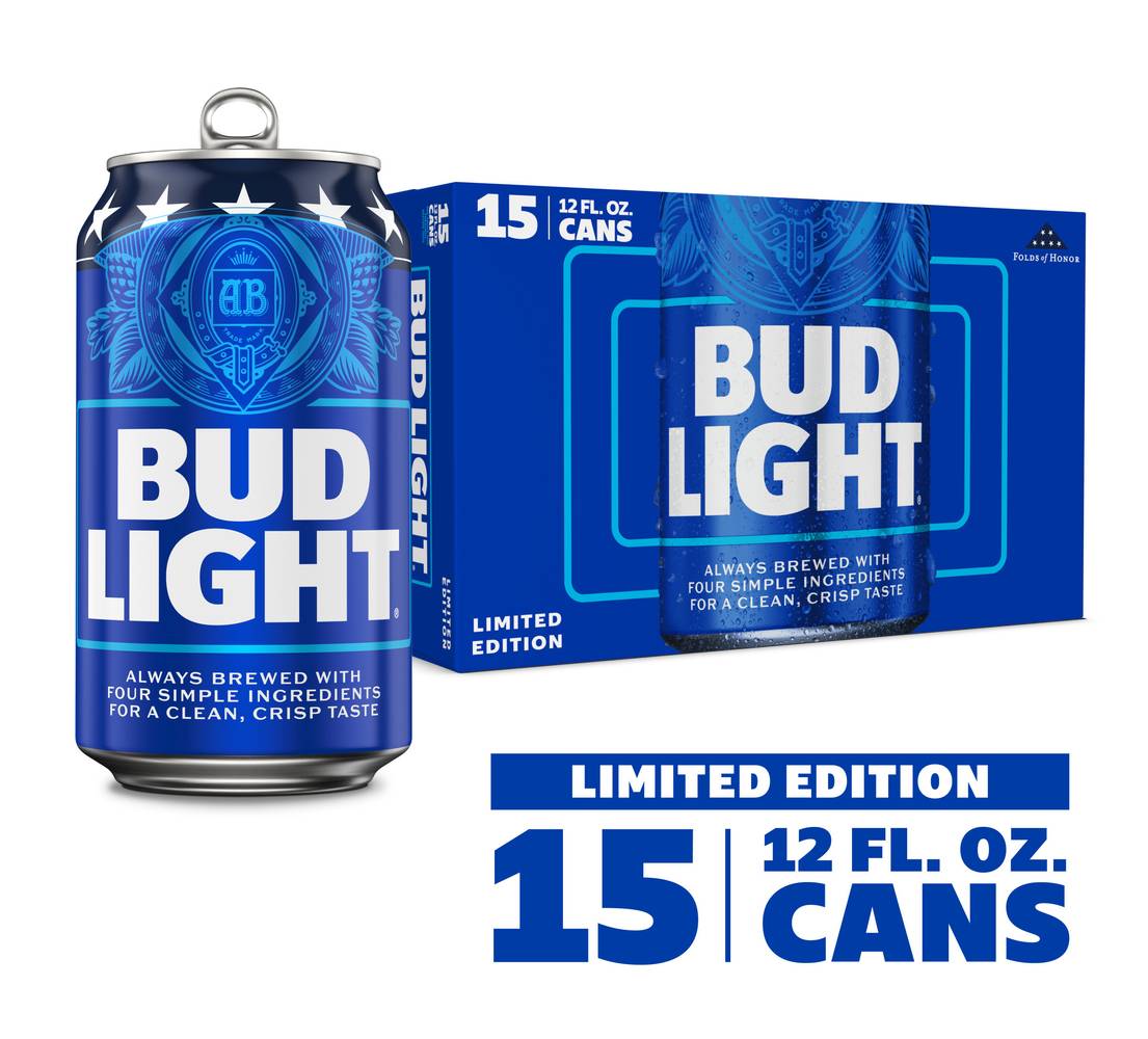 Bud Light Lager Beer (15 x 12 fl oz)