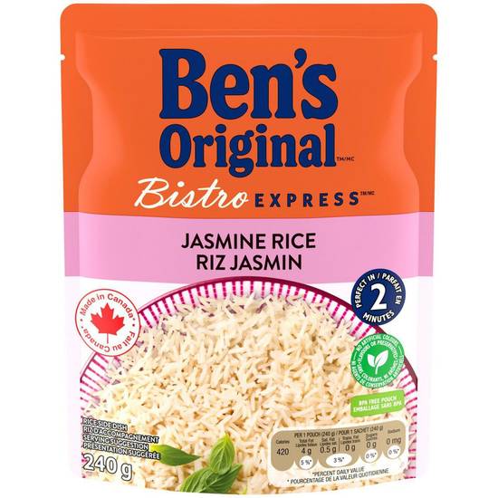 Ben's original riz  jasmin (240 g) - bistro express jasmine rice (240 g)
