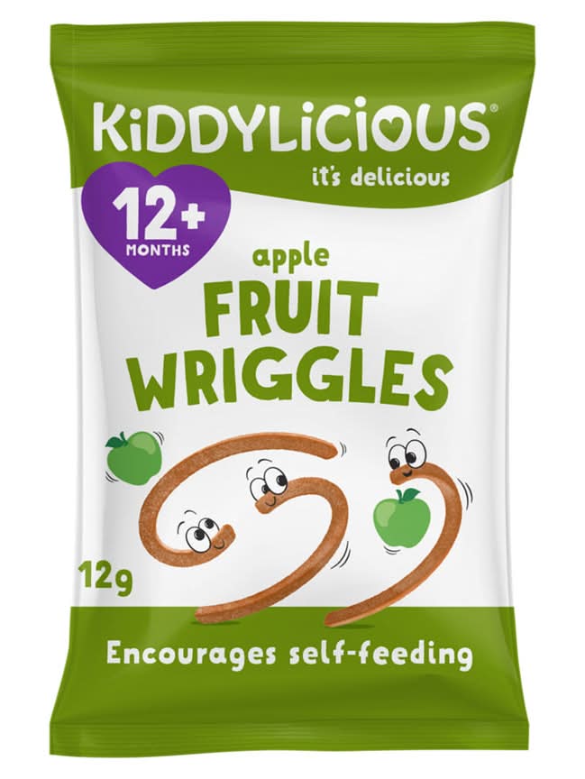 Kiddylicious Fruit Wriggles Apple 12months+ Infant Snack (12g)
