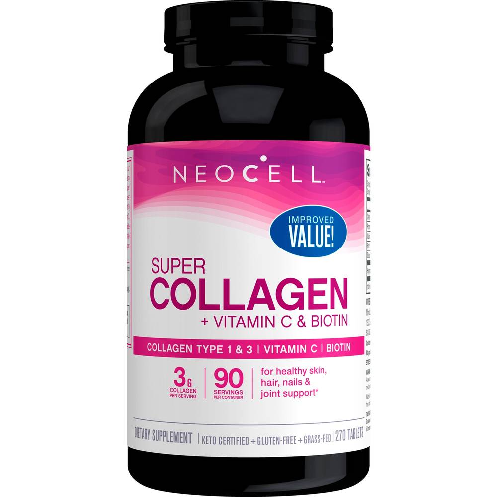 Neocell Super Collagen With Vitamin C And Biotin, Tablet, 270 Count, 1 Bottle