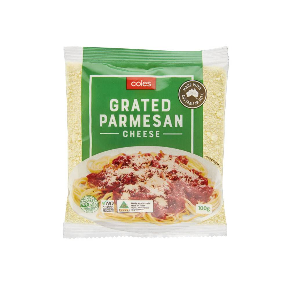 Coles Grated Parmesan Cheese 100g